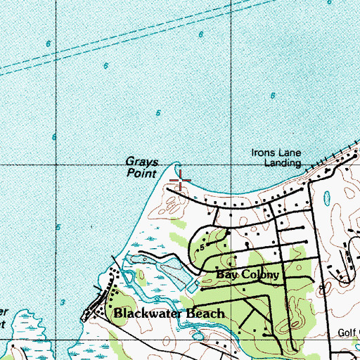 Topographic Map of Grays Point, DE
