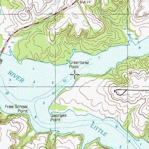 Topographic Map of Great Bohemia Creek, MD