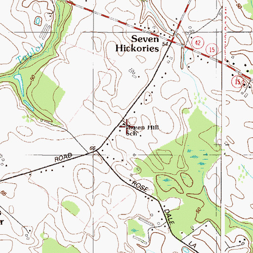 Topographic Map of Green Hill Amish School, DE