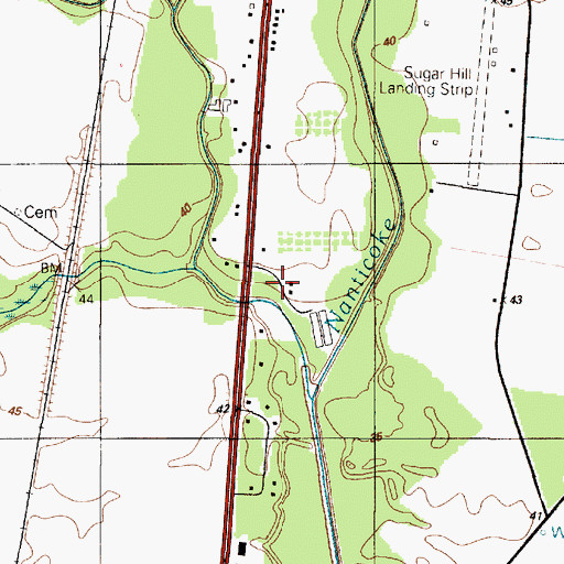 Topographic Map of Grubby Neck Branch, DE