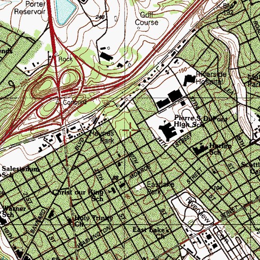 Topographic Map of Haynes Park, DE