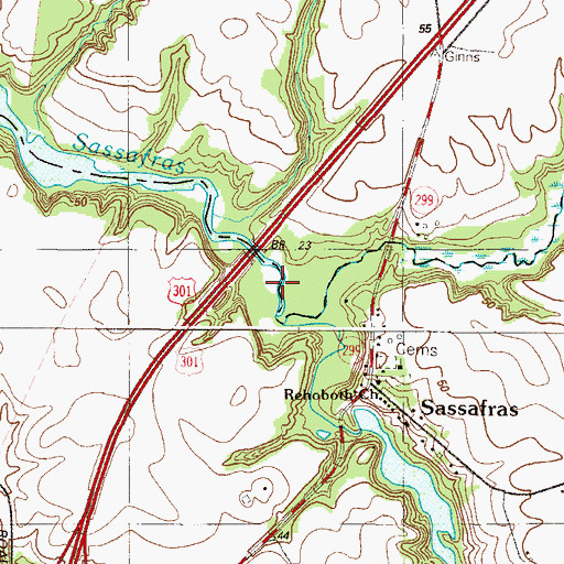 Topographic Map of Herring Branch, DE