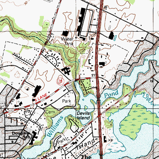 Topographic Map of Herring Run, DE