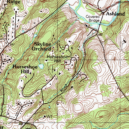 Topographic Map of Horseshoe Hill, DE