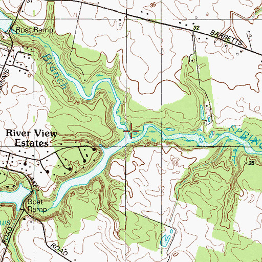 Topographic Map of Hudson Branch, DE