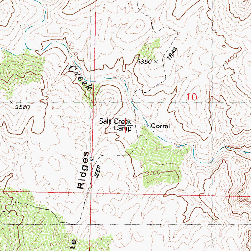 Topographic Map of Salt Creek Camp, AZ