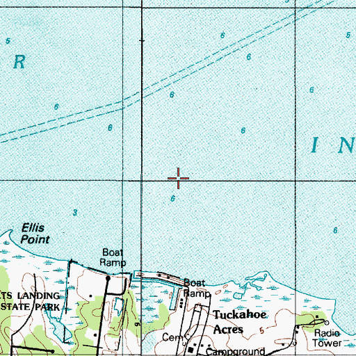 Topographic Map of Indian River Bay, DE