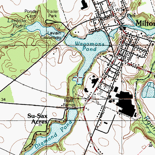 Topographic Map of Ingram Branch, DE
