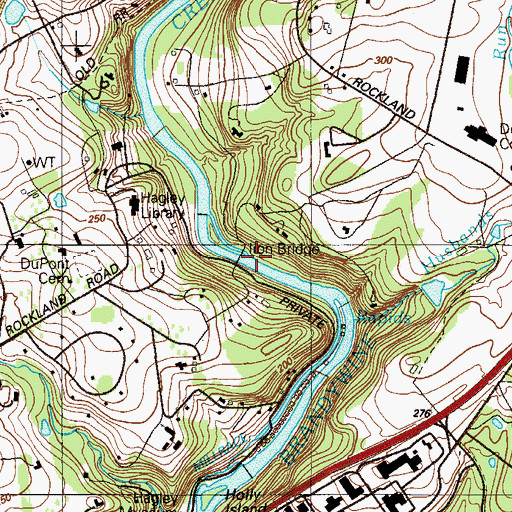 Topographic Map of Iron Bridge, DE