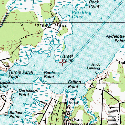 Topographic Map of Israel Point, DE