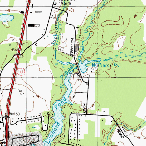 Topographic Map of Jackson Branch, MD