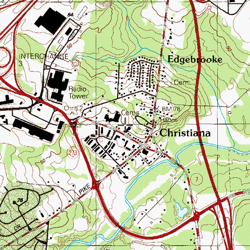 Topographic Map of Albert H Jones Elementary School, DE