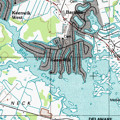Topographic Map of Keen-Wik, DE