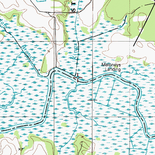 Topographic Map of Kings Causeway Branch, DE
