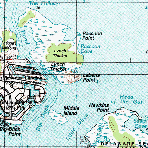 Topographic Map of Labens Point, DE