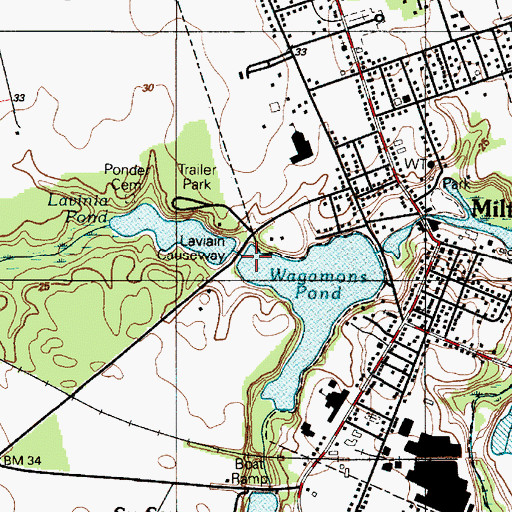 Topographic Map of Lavinia Causeway, DE