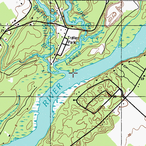 Topographic Map of Lewes Creek, DE