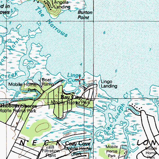 Topographic Map of Lingo Cove, DE
