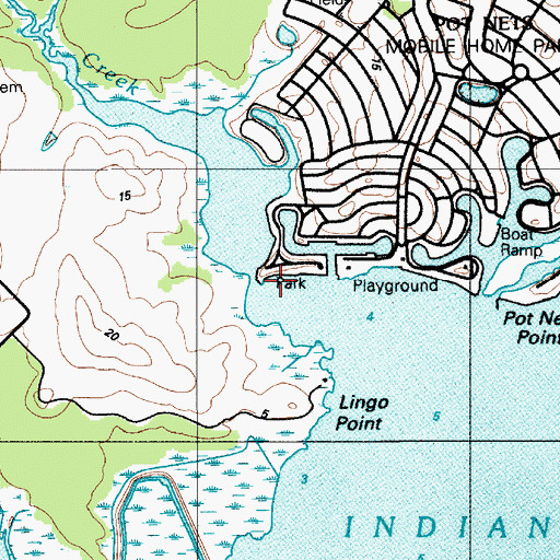 Topographic Map of Lingo Creek, DE