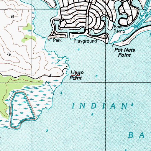 Topographic Map of Lingo Point, DE