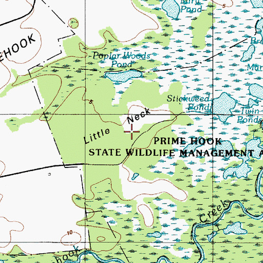 Topographic Map of Little Neck, DE
