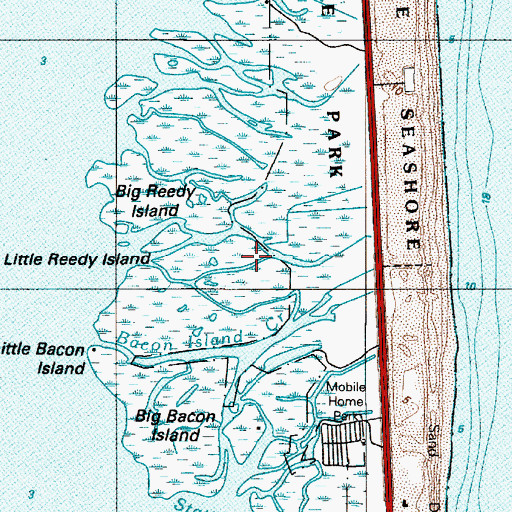Topographic Map of Little Reedy Island, DE