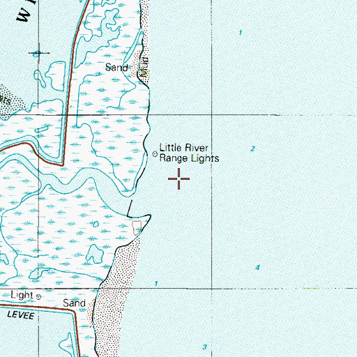 Topographic Map of Little River, DE
