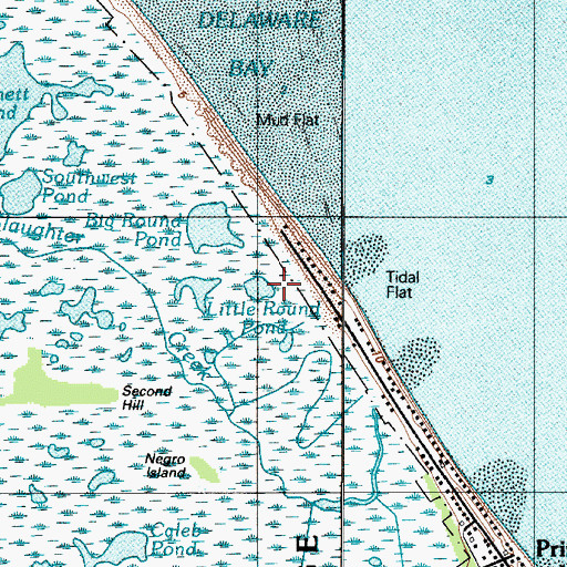 Topographic Map of Little Round Pond, DE
