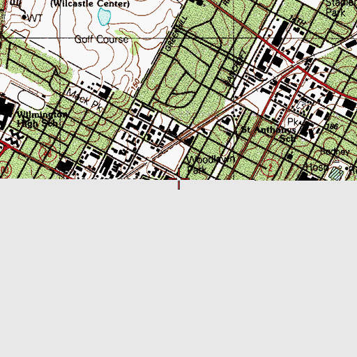 Topographic Map of Lore School, DE