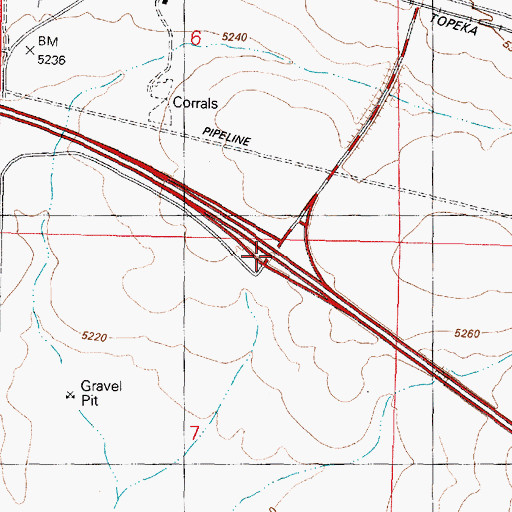 Topographic Map of Seligman Interchange, AZ