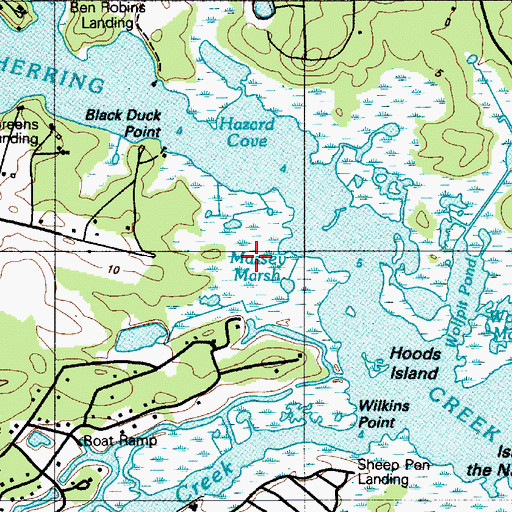 Topographic Map of Massey Marsh, DE