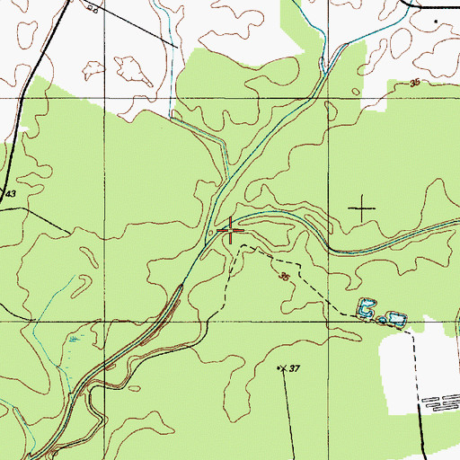 Topographic Map of Mifflin Ditch, DE