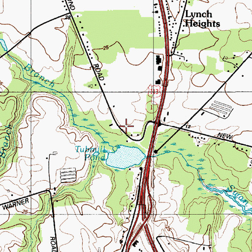 Topographic Map of Millwood Church, DE