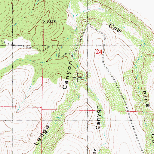 Topographic Map of Sewer Canyon, AZ