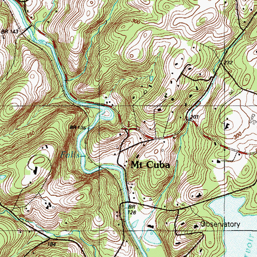 Topographic Map of Mount Cuba, DE