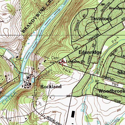 Topographic Map of Mount Lebanon Church, DE