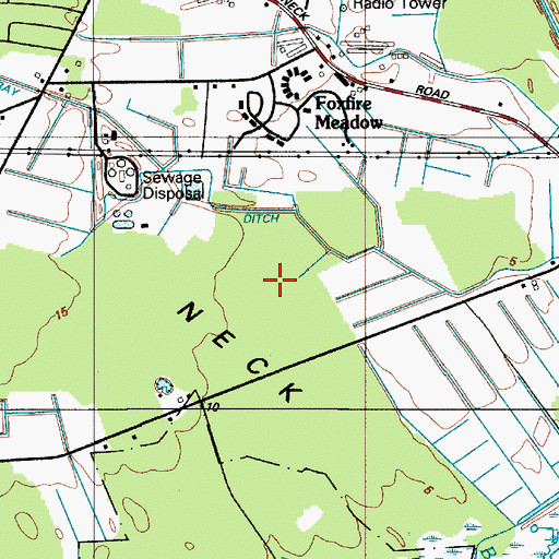 Topographic Map of Muddy Neck, DE