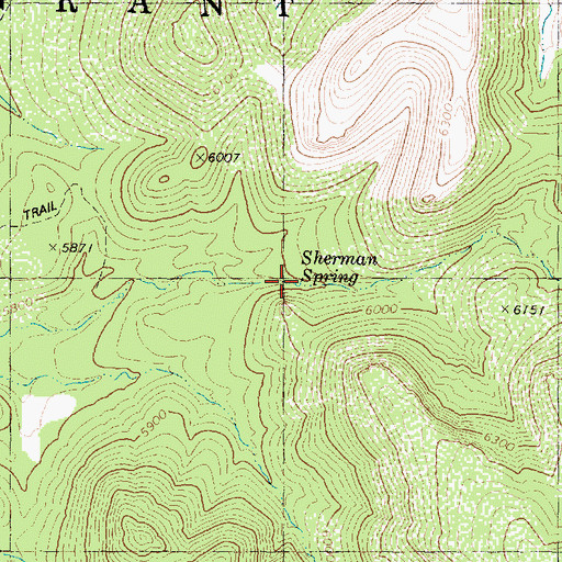 Topographic Map of Sherman Spring, AZ
