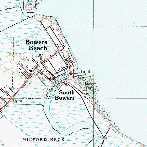Topographic Map of Murderkill River, DE