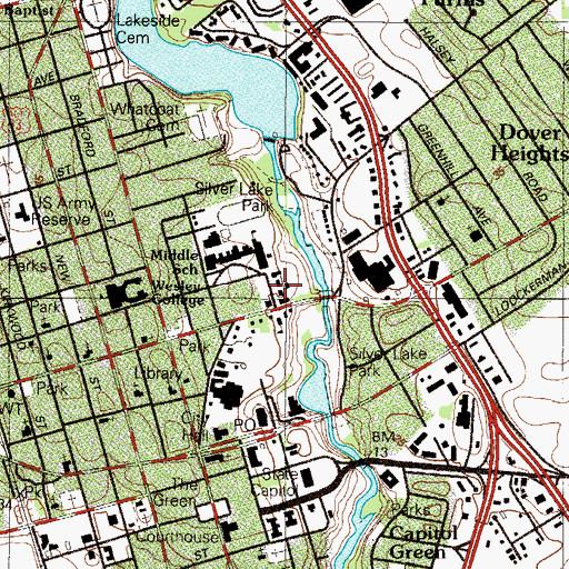Topographic Map of Elizabeth W Murphey School, DE