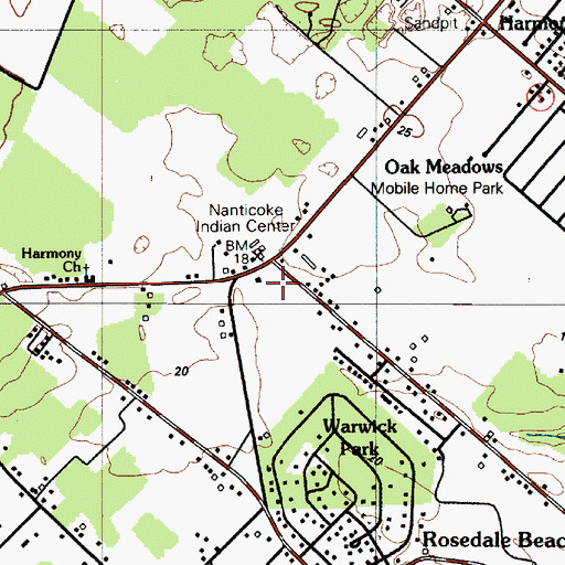 Topographic Map of Nanticoke School, DE