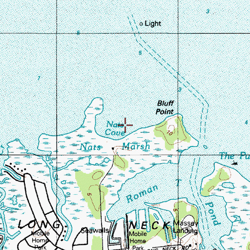 Topographic Map of Nats Cove, DE
