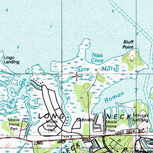 Topographic Map of Nats Marsh, DE