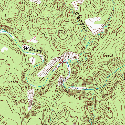 Topographic Map of Bull Canyon, AZ