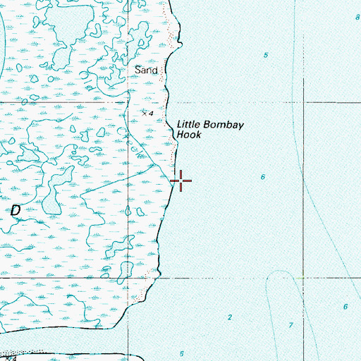 Topographic Map of Old Creek, DE