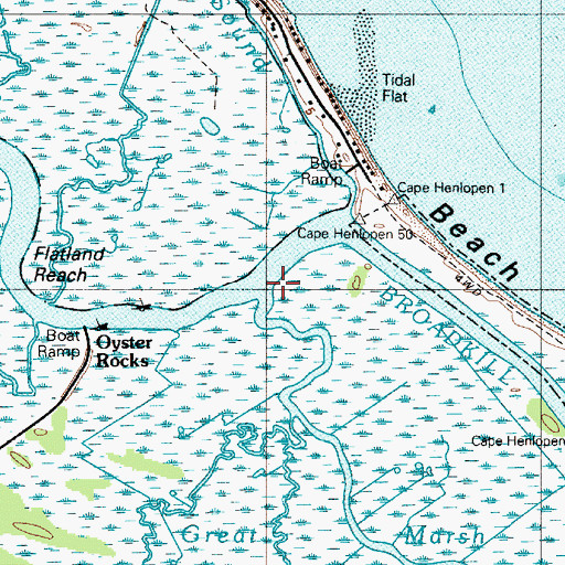 Topographic Map of Old Mill Creek, DE