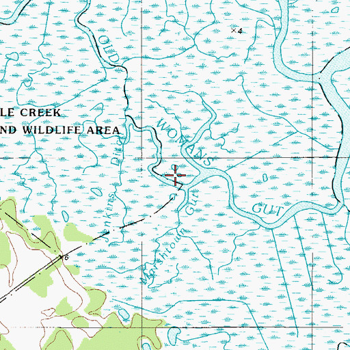 Topographic Map of Old Womans Gut, DE