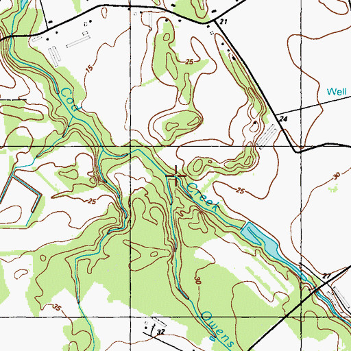 Topographic Map of Owens Branch, DE