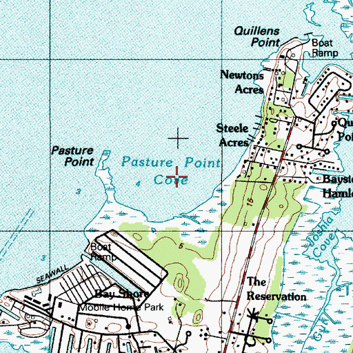 Topographic Map of Pasture Point Cove, DE