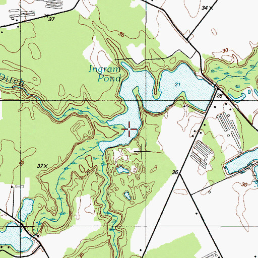 Topographic Map of Phillips Ditch, DE